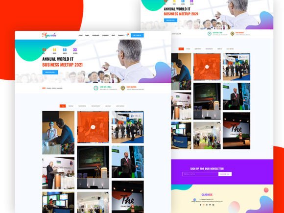 Download #18Agenda- Event Conference Web Template - Premium Bundle