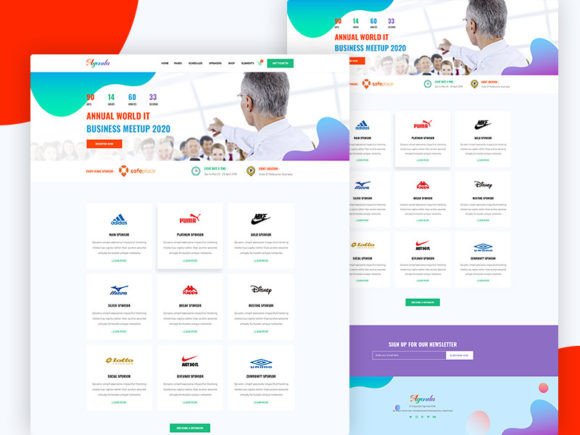 Download #10Agenda- Event Conference Web Template - Premium Resources