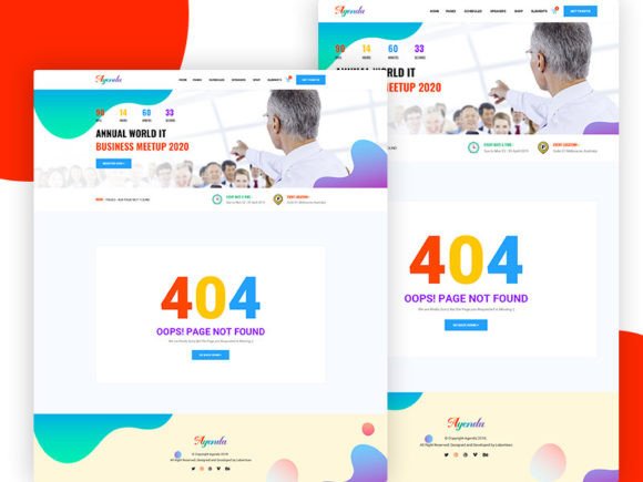 Download #20Agenda- Event Conference Web Template - Premium Bundle