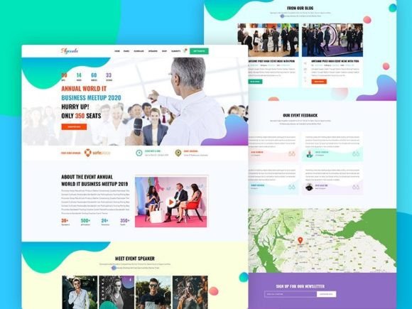 Download Agenda- Event Conference Web Template - Premium Resources