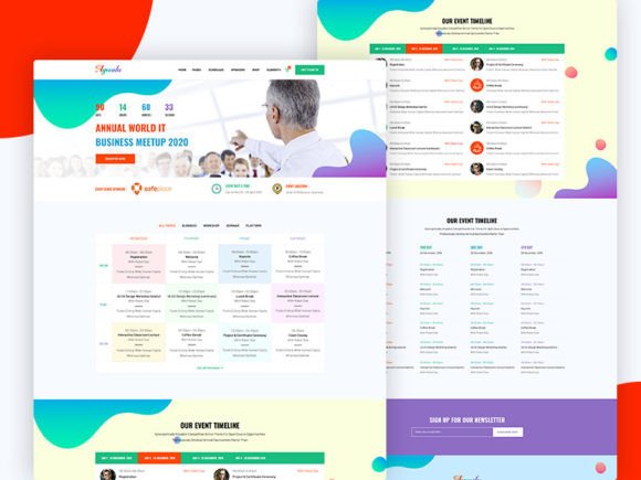 Download #05Agenda- Event Conference Web Template - Premium Resources