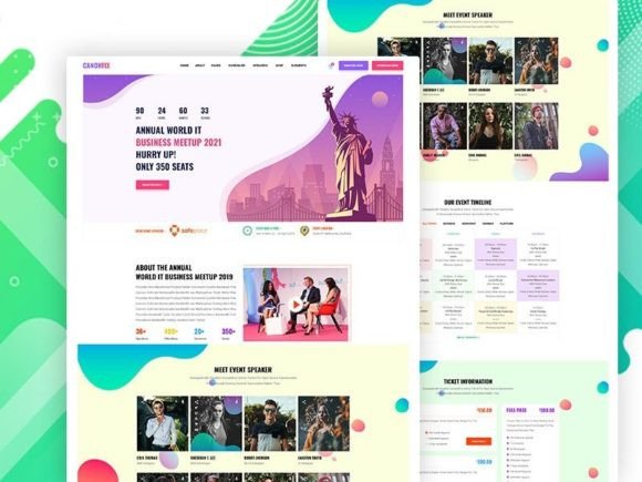 Download Canon Fix- Event Conference Web Template - Premium Resources